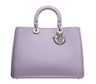 Smooth lilac leather 'Diorissimo' bag