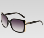 large square frame sunglasses with gucci logo and