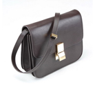 Celine Cow Leather Handbag 80077 Dark Coffee