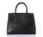 Fendi Fall Winter 2012 2Jours Black Original Leather Tote Bag F001
