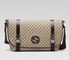 large messenger bag with interlocking G detail