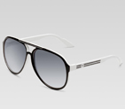 medium aviator sunglasses with G detail and signat