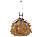 Fendi Borsa Multi-Color Studded Satchel