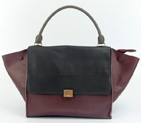 Celine Trapeze Bags 108904 Bordeaux Black