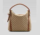'bella' large hobo with woven leather bow, bamboo