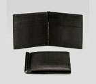 money clip wallet with embossed gucci trademark