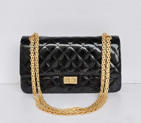 Chanel 1122 Classic Black Lizardskin Flap Bag Gold Hardware 1122