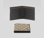 bi-fold wallet with metal gucci crest detail