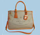 Prada City Canvas Tote Bag BN2161B Orange