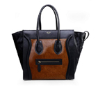 Celine Luggage Mini Boston Bags Original Leather&Horsehair Brown