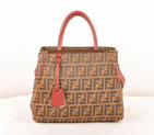 Fendi Fall Winter 2012 2Jours FF Fabric Tote Bag 8BH250S Red 2552S