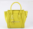 Celine Luggage Bags Medium in Lambskin Yellow