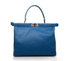 Fendi Peekaboo Bag Blue Calfskin Leather F2292