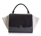 2012 Latest  Celine Trapeze Bags Original Leather 3342 Brown Offwhite