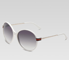medium round frame sunglasses with gucci logo and