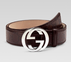 belt with interlocking G buckle