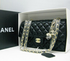 Chanel lambskin leather Black Flap bag with Gold chain A1122BG
