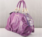 Miu Miu Tote Snake Veins Handbags 90302 Purple