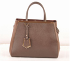 Fendi Fall Winter 2012 2Jours Saffiiano Leather Tote Bag 8BH250M Brown