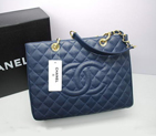 Chanel GST Caviar Leather Coco Bag A36092 Dark Blue A36092