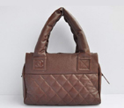 Chanel Coco Cocoon Small Leather Tote Bag A48619 Brown A48619