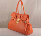 Miu Miu Calf Leather Tote Bags 90331 Orange
