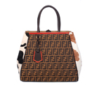 Fendi 2Jours Fabric&Horsehair Tote Bag F2552M