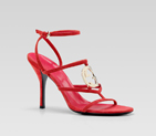 'GG cage' high heel sandal with double G detail