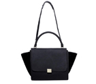 Celine Trapeze Bags Original Calf&Suede Leather  Black