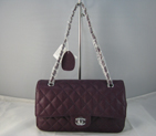 Chanel purple color with Silver chain A1112PS