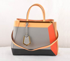 Fendi '2Jours Block' leather mixed colors handbags
