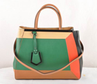 Fendi '2Jours Block' leather mixed colors handbags