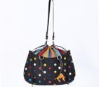 Fendi Borsa Multi-Color Studded Satchel
