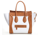 Celine Luggage Medium 1163984LBN in Original Leather White Apricot