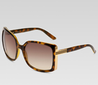 large square frame sunglasses with gucci logo and