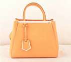 Fendi 2Jours Saffiiano Leather Tote Bag F2552S Light Orange