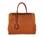Fendi 2Jours Bag coffee Calfskin Leather
