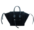 Celine Luggage Phantom Original Suede Leather Bags Black