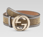belt with interlocking G buckle