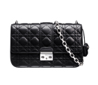 Black leather Miss Dior bag