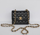 Chanel Classic Micro Flap Bag 1118 Black Sheepskin Gold Hardware 1118