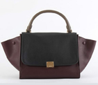 Celine Trapeze Bags in Black Bordeaux