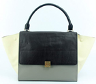 Celine Trapeze Bags 108904 Off-white Black Grey