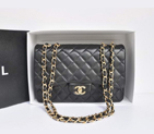 Chanel Original Leather Flap Bag A28600 Black Golden A28600
