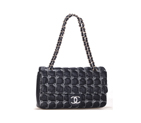 CHANEL Flap Bag with Tweed Embroidery 35917BK