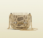 Gucci tigrette shoulder bag with tiger head and chain detail