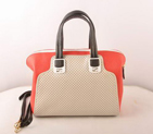 Fendi Chameleon Punch Saffiiano Leather Top Zip Tote Bag 2545 White-Red