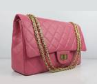 Chanel Flap Bag Quilted Pink Leather with Gold Chain 48102 48102