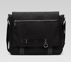 large messenger bag with signature web loop