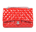 New Chanel Patent Cow Leather handbags 1113 Red 1113
